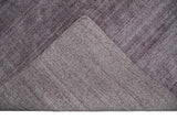 Solid Lavender Purple Scandinavian 5x7 Blended Wool Flatwoven Area Rug