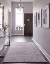 Solid Lavender Purple Scandinavian 5x7 Blended Wool Flatwoven Area Rug