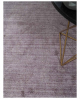 Solid Lavender Purple Scandinavian 5x7 Blended Wool Flatwoven Area Rug