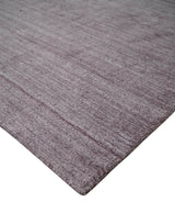 Solid Lavender Purple Scandinavian 5x7 Blended Wool Flatwoven Area Rug