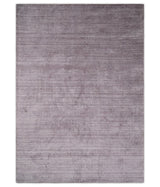 Solid Lavender Purple Scandinavian 5x7 Blended Wool Flatwoven Area Rug