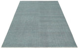 Solid Plain Gray Hand knotted Modern look 8x10 wool Area Rug