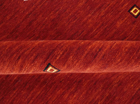 Solid Plain Maroon Geometrical Design Hand loom Custom made wool area Rug