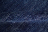 Solid Plane Navy Blue Hand knotted Modern 8x10 wool Area Rug