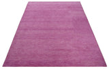 Solid Plane Orchid Pink Woolen Hand Tufted Multi Size Rug