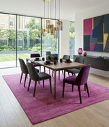 Solid Plane Orchid Pink Woolen Hand Tufted Multi Size Rug