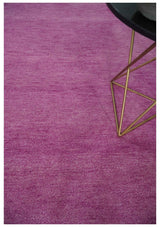 Solid Plane Orchid Pink Woolen Hand Tufted Multi Size Rug