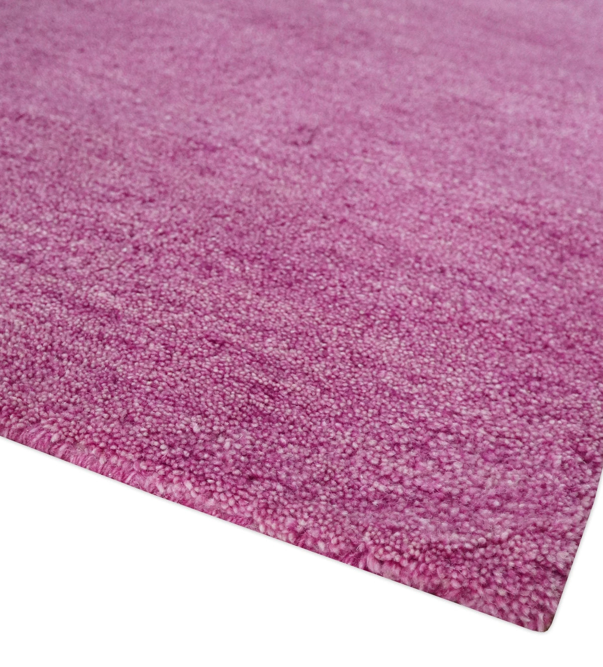 Solid Plane Orchid Pink Woolen Hand Tufted Multi Size Rug