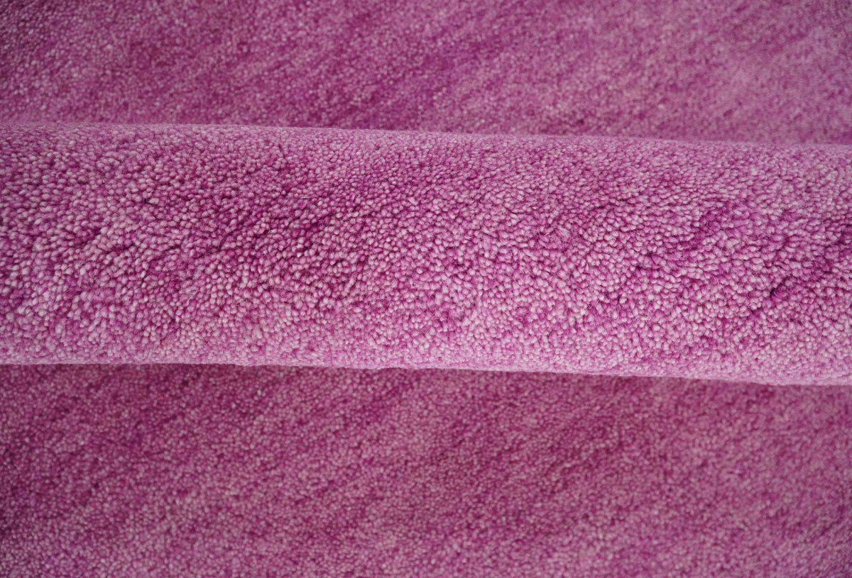 Solid Plane Orchid Pink Woolen Hand Tufted Multi Size Rug