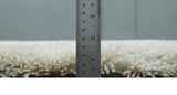 Solid Plush and Soft 3x5, 4x6 and 5x7 Hand Woven Shag Ivory Area Rug | SHAG1