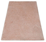 Solid Plush and Soft 3x5, 4x6 and 5x7 Hand Woven Shag Peach Area Rug | SHAG11