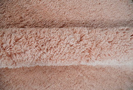 Solid Plush and Soft 3x5, 4x6 and 5x7 Hand Woven Shag Peach Area Rug | SHAG11