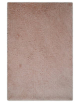 Solid Plush and Soft 3x5, 4x6 and 5x7 Hand Woven Shag Peach Area Rug | SHAG11