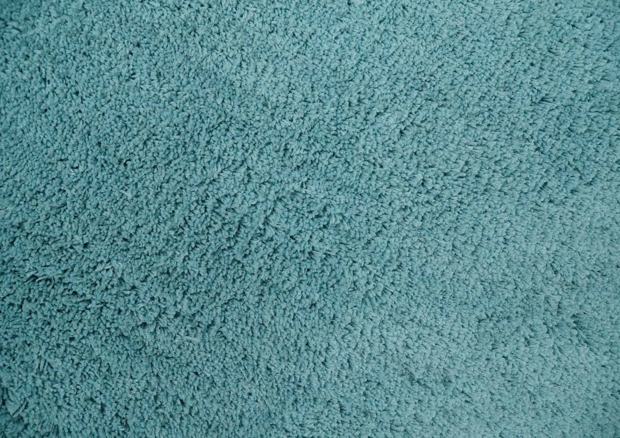 Solid Plush and Soft 3x5, 4x6 and 5x7 Hand Woven Shag Teal Area Rug