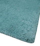 Solid Plush and Soft 3x5, 4x6 and 5x7 Hand Woven Shag Teal Area Rug