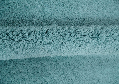 Solid Plush and Soft 3x5, 4x6 and 5x7 Hand Woven Shag Teal Area Rug