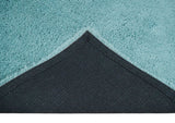 Solid Plush and Soft 3x5, 4x6 and 5x7 Hand Woven Shag Teal Area Rug