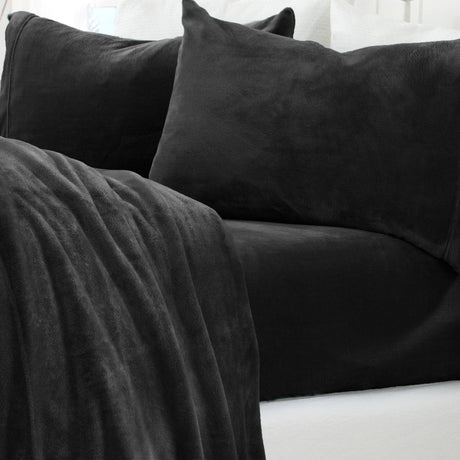 Solid Plush Sheet - Velvet Luxe Collection