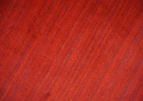 Solid Red Scandinavian 5x7 Blended Wool Flatwoven Area Rug