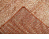 Solid Rust Hand knotted Contemporary Custom Made wool Area Rug