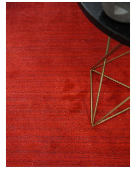 Solid Rust Scandinavian 5x7 Blended Wool Flatwoven Area Rug, Dinning, Kids Rug | HL15-Area Rug-Parc Decor