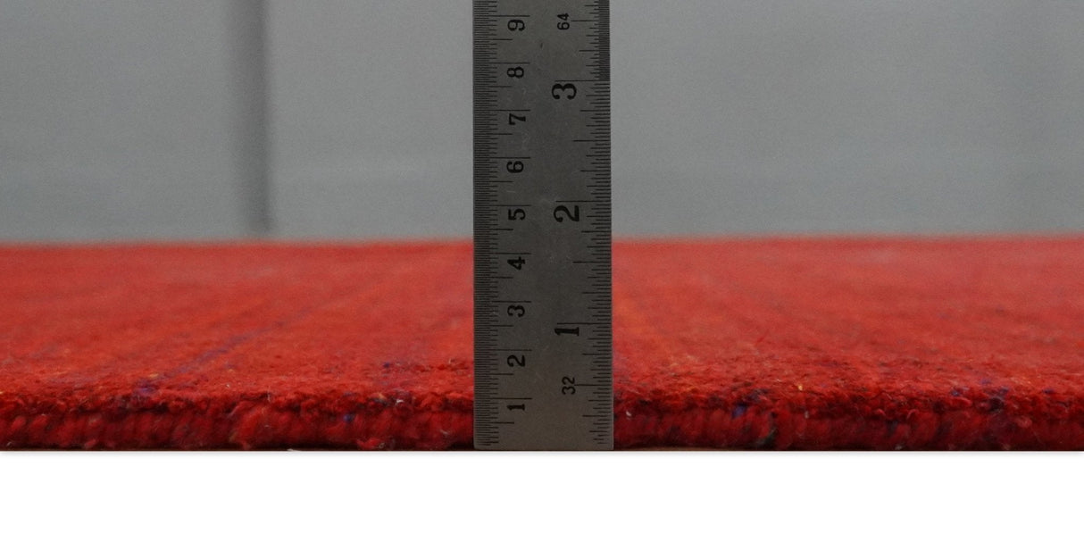 Solid Rust Scandinavian 5x7 Blended Wool Flatwoven Area Rug, Dinning, Kids Rug | HL15-Area Rug-Parc Decor