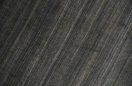 Solid Shaded Charcoal 5x7 Blended Wool Hand Woven Area Rug