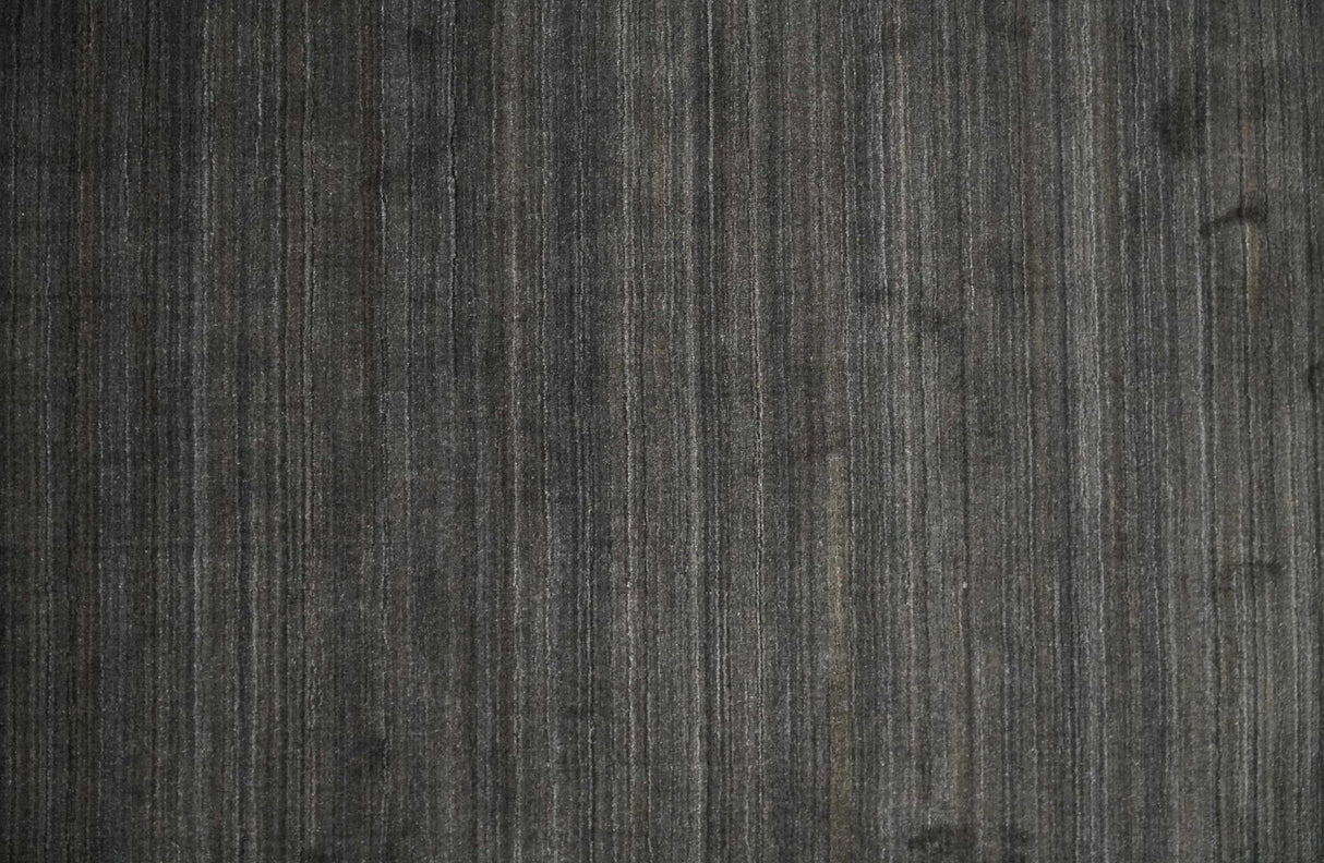 Solid Shaded Charcoal 5x7 Blended Wool Hand Woven Area Rug