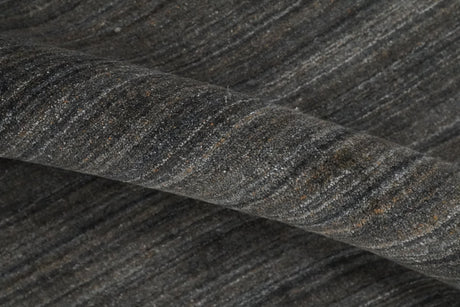 Solid Shaded Charcoal 5x7 Blended Wool Hand Woven Area Rug