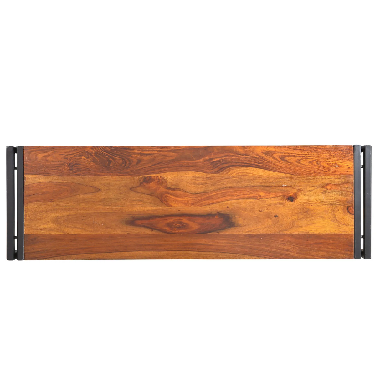 Solid Sheesham Bench with Metal legs