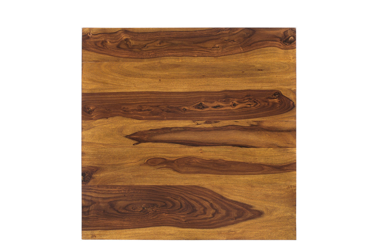 Solid Sheesham Wood Cube Table-coffee table-Parc Decor