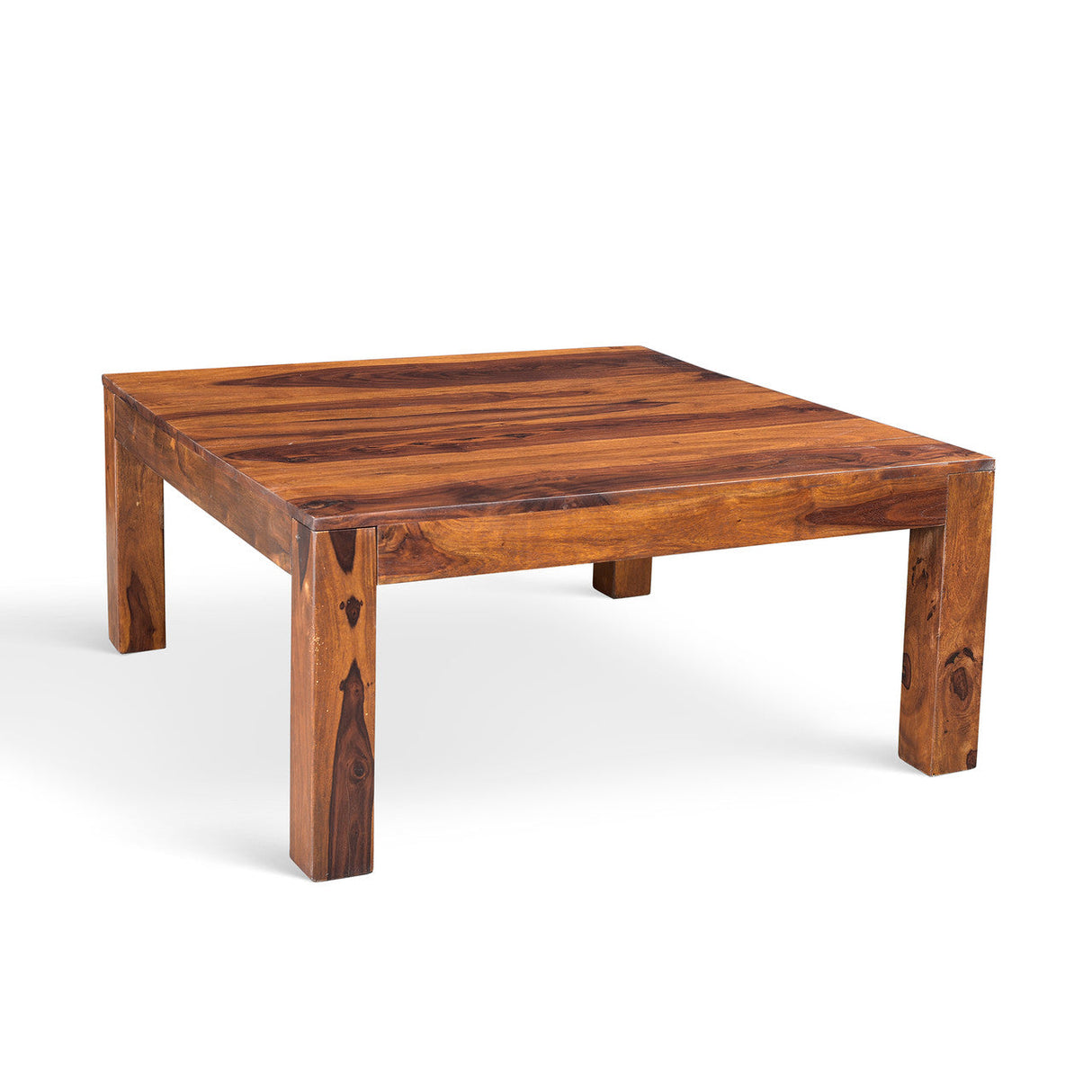 Solid Sheesham Wood Cube Table-coffee table-Parc Decor