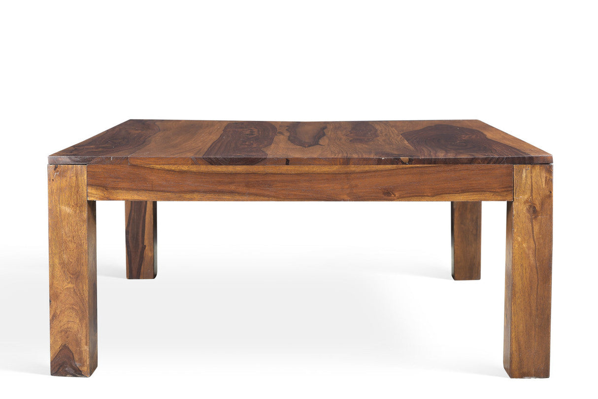 Solid Sheesham Wood Cube Table-coffee table-Parc Decor