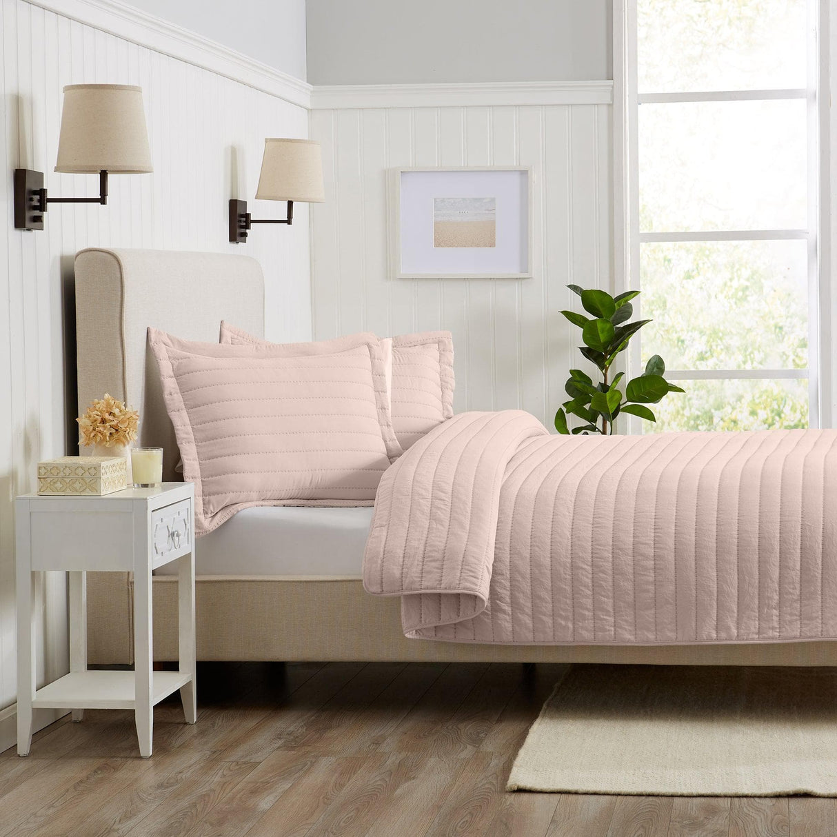 Solid Striped Quilt - Virginia Collection
