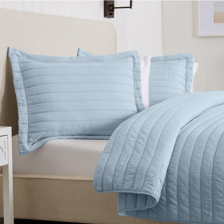 Solid Striped Quilt - Virginia Collection