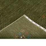 Solid with Border Patterns Hand Loomed Wool Area Rug