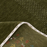 Solid with Border Patterns Hand Loomed Wool Area Rug