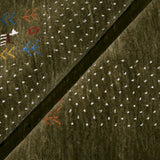 Solid with Border Patterns Hand Loomed Wool Area Rug