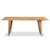 Solid Wood Angled Leg Dining Table - 80 Inch-Dining Table-Parc Decor