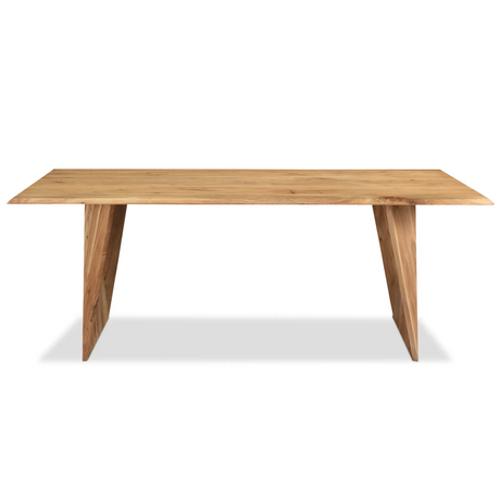 Solid Wood Angled Leg Dining Table - 80 Inch-Dining Table-Parc Decor