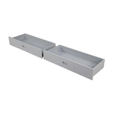 Solid Wood Twin / Full Bunk Bed with Reversible Angled Ladder and Underbed Drawers