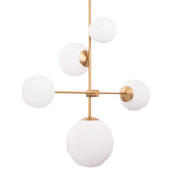 Spark Modern Gold 5 Light Dimmable Chandelier