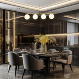 Spark Modern Gold Linear 4 Light Chandelier
