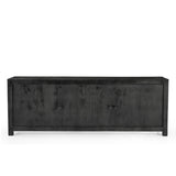 Sparrow Solid Wood 3 Door Media Console - Gray-Sideboard-Parc Decor
