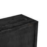 Sparrow Solid Wood 3 Door Media Console - Gray-Sideboard-Parc Decor