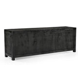 Sparrow Solid Wood 3 Door Media Console - Gray-Sideboard-Parc Decor