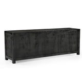 Sparrow Solid Wood 3 Door Media Console - Gray-Sideboard-Parc Decor