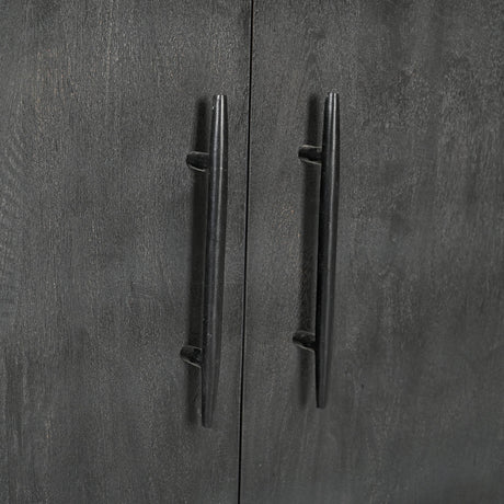 Sparrow Solid Wood 4 Door Sideboard Gray-Sideboard-Parc Decor