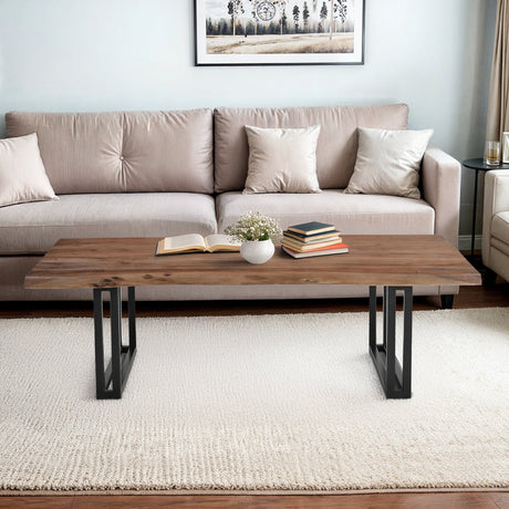Sparrow Solid Wood Coffee Table Brown-coffee table-Parc Decor