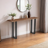 Sparrow Solid Wood Console Table - Brown-CONSOLE TABLE-Parc Decor